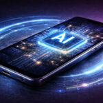 AI on-device smartphone 2025 dengan visual prosesor AI dan aliran data lokal